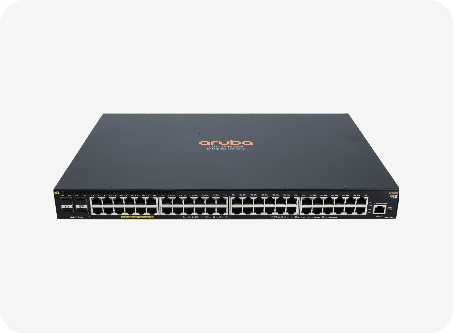 Aruba 2930F 48G PoE+ 4SFP+ T Switch (JL264A) in Riyadh, Dammam, and Saudi