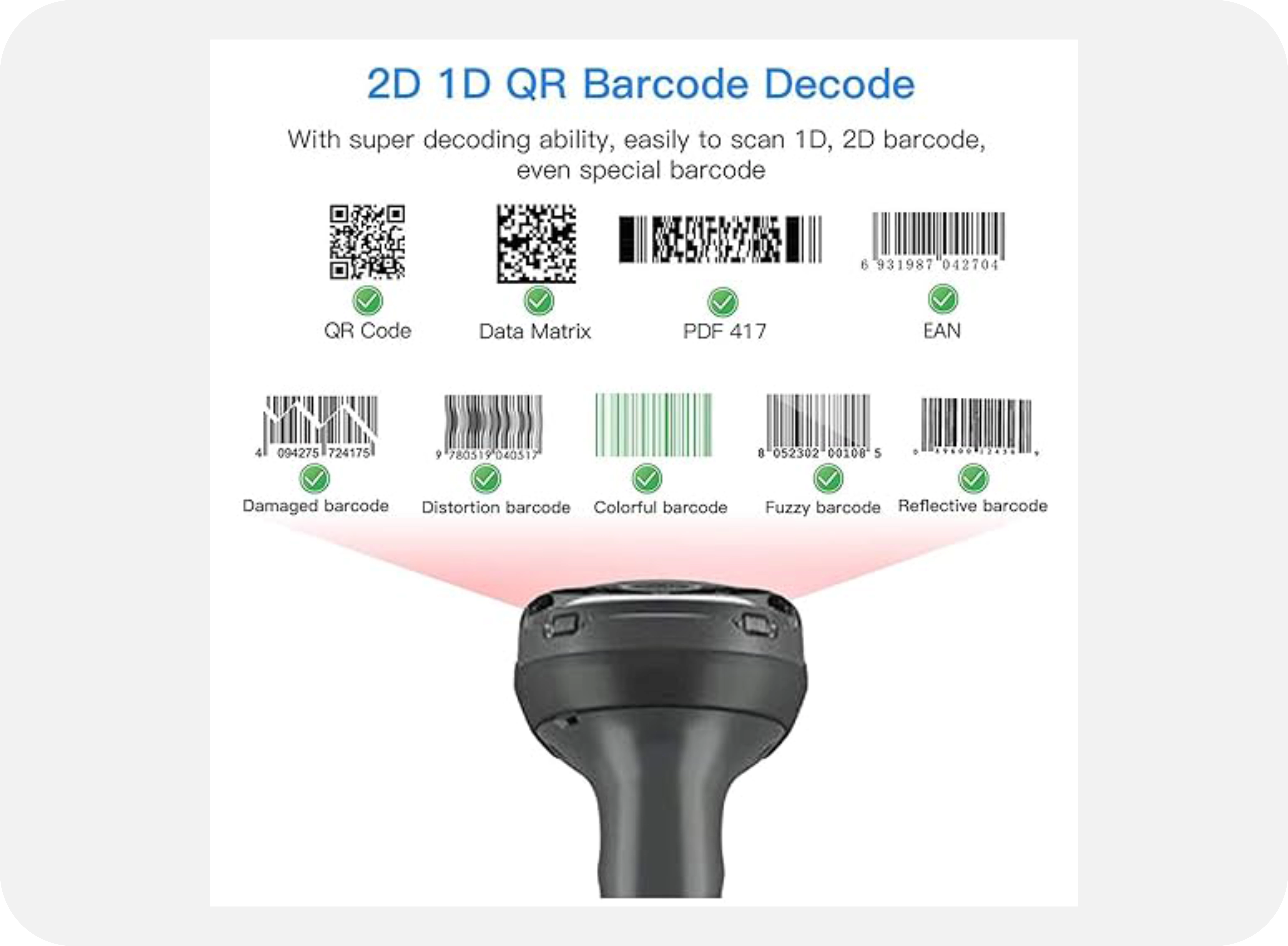 Zebra DS2278 Cordless 1D 2D Barcode Scanner in Riyadh, Dammam, and Saudi