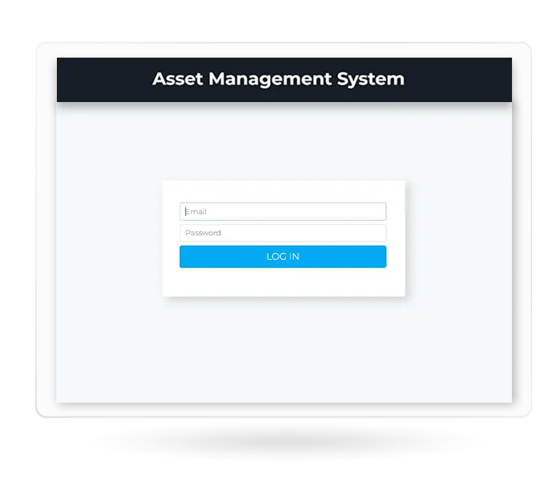 Asset Management Login Page Screenshot