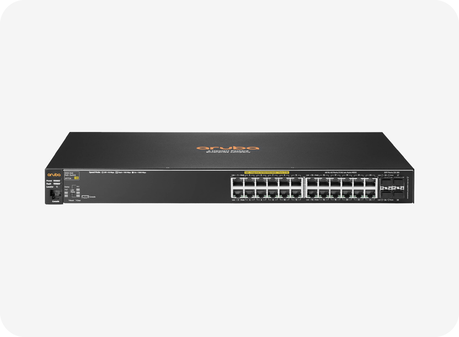 Aruba 2530 24G PoE+ Switch (J9773A) in Riyadh, Dammam, and Saudi